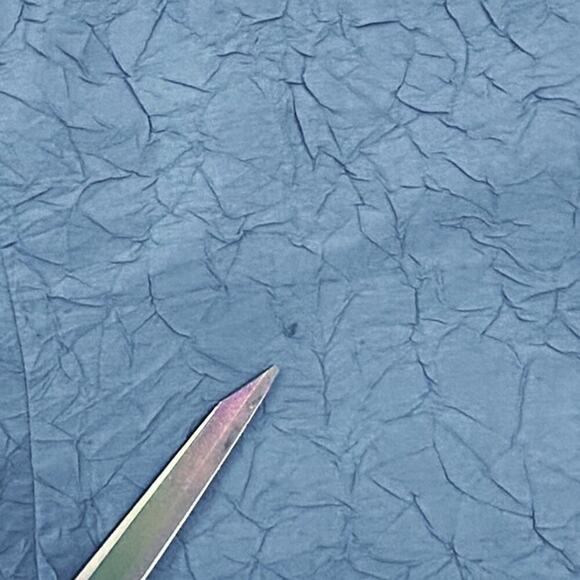 Eileen Fisher Woman Crinkled Silk Top Blue Mandarin Collar 3/4 Sleeve 1X - Picture 15 of 15